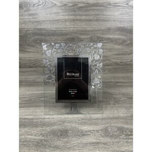 BELTRAMI PHOTO FRAME Floral Flowers Gold Trim MADE IN ITALY 5x7 PHOTO